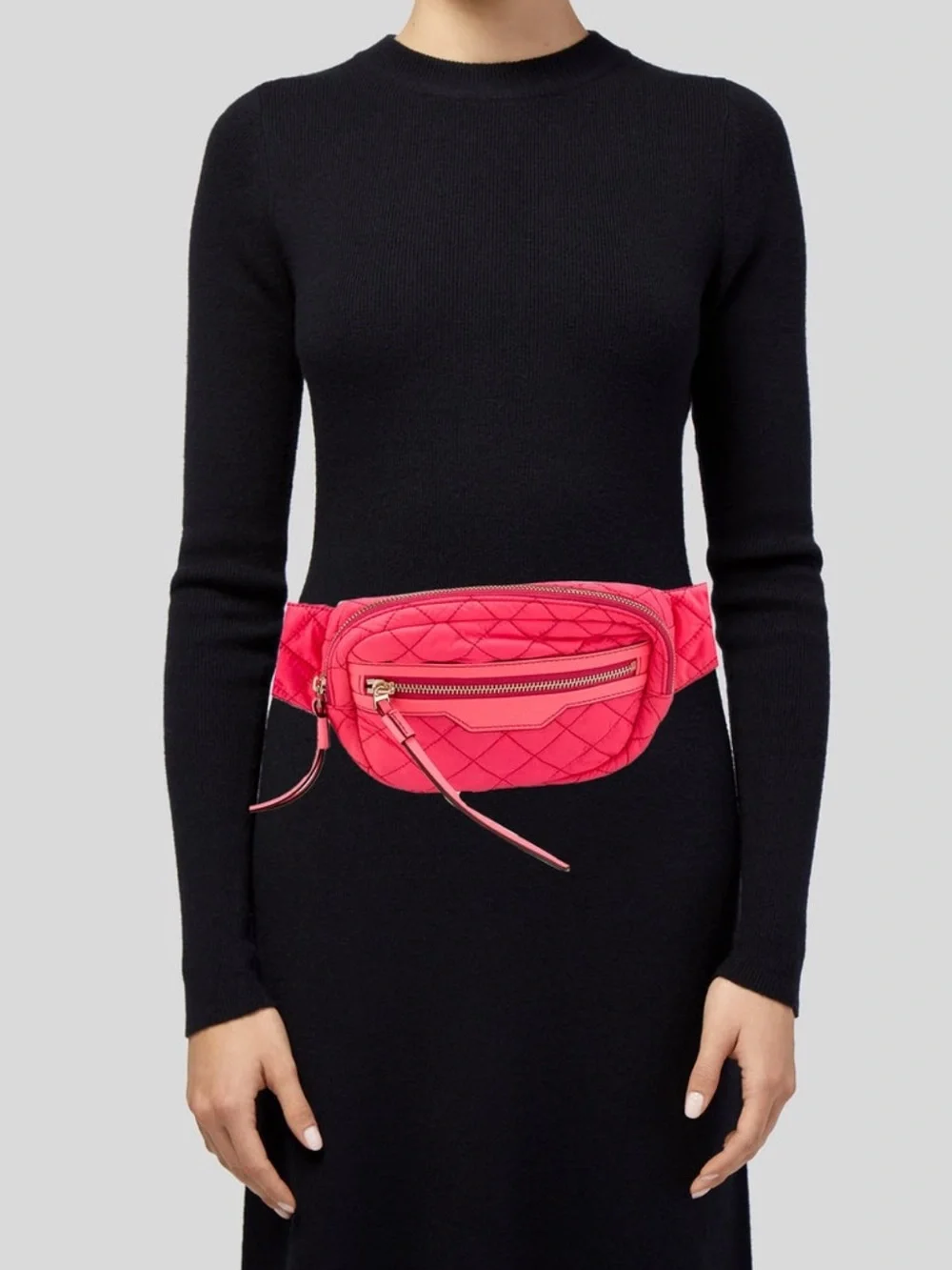 Tory Burch Quilted Neon Pink Belt Bag
